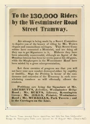 Aux 130 000 passagers du tramway de Westminster Road Street