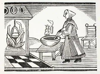 Tom Pouce, illustration de Chap-books du XVIIIe siècle par John Ashton, pub. 1882