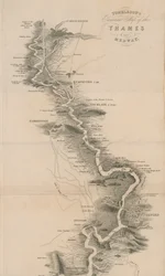 Carte panoramique de Tombleson de la Tamise et de la Medway