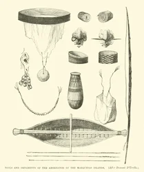 Outils et ornements des aborigènes des îles Marquises, d