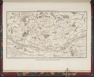Carte topographique de la grande route de Londres à Bath et Bristol, avec le pays à trois miles de chaque côté