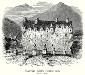 Château de Traquair, Peeblesshire (gravure)