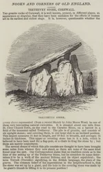 Pierre de Trethevey, Cornouailles (gravure)