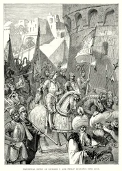 Entrée triomphale de Richard Ier et de Philippe Auguste à Acre (gravure)