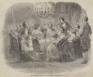 La nuit des Rois en France, "Le roi boit" (gravure)