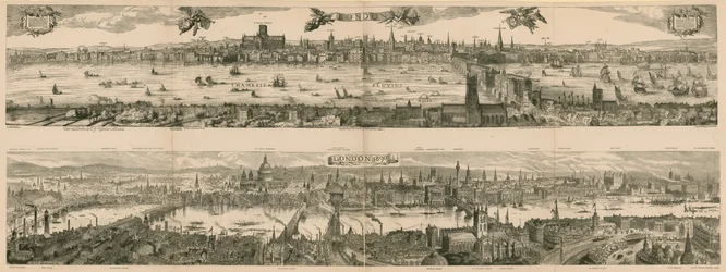 Deux vues de Londres : 1616 et 1890