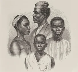 Types de la côte de Loango, de The History of Mankind, Vol.III, par Prof. Friedrich Ratzel, 1898