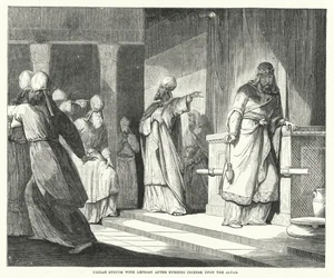 Ozias frappé de lèpre après avoir brûlé de l