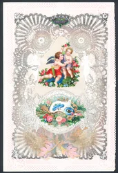 Carte de vœux pour la Saint-Valentin avec Cupidon