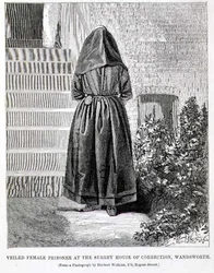 Prisonnière voilée à la maison de correction de Surrey, Wandsworth, extrait de 