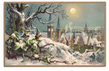 Carte de Nouvel An victorienne d