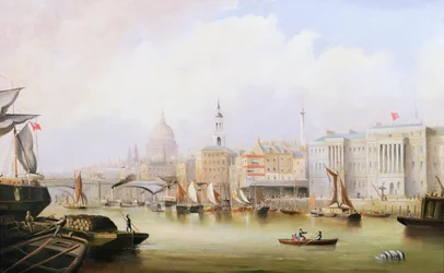 Vue sur la Tamise avec Blackfriars et la cathédrale Saint-Paul au-delà