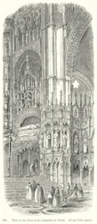 Vue du chœur de la cathédrale de Tolède (gravure)