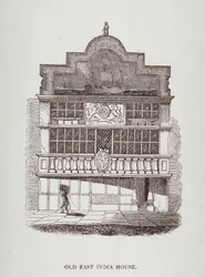 Vue de la Maison des Indes Orientales, avec une figure devant, vers 1700