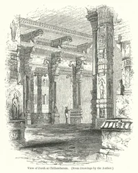 Vue du porche de Chillambaram (gravure)