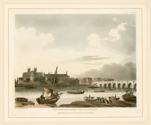 Vue de Westminster Hall et du pont