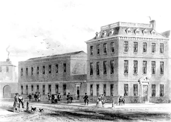 Vue du côté est de Soho Square, 1850