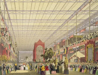 Vue de la nef étrangère de la Grande Exposition de 1851, de Dickinsons Comprehensive Pictures