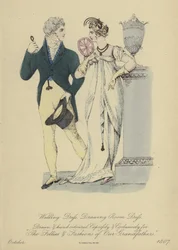 Robe de promenade et robe de salon