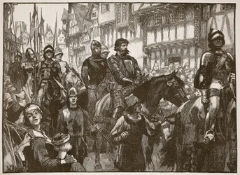 Wallace en route pour Westminster Hall, illustration de Cassells Illustrated History of England