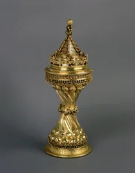Le Sel des Collines de Warden, présenté au New College, Oxford par Walter Hill, Warden de 1475-94, c.1475-94