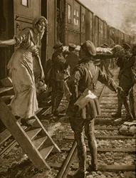 Calvaire au bord du chemin en France, 1914-19
