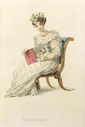 Robe de mariage, planche de mode de Ackermann