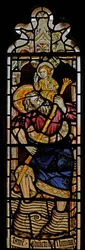 Fenêtre Ew représentant Saint Christophe