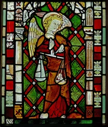 Fenêtre Ew représentant Saint Michel
