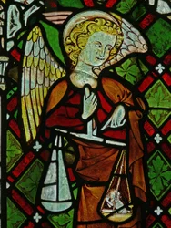 Fenêtre Ew représentant Saint Michel