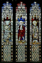 Fenêtre N5 représentant Saint Thomas le douteur : avec le Christ ressuscité et Saint Thomas Becket ?