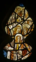 Fenêtre S2 représentant Sainte Ursule et quelques-unes des 11 000 vierges martyres