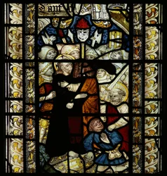 Fenêtre représentant la trahison de Judas