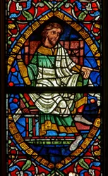 Fenêtre représentant une figure généalogique : Boaz