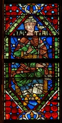 Fenêtre représentant une figure généalogique : Nathan