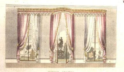 Draperie de fenêtre, planche 114 de Ackermann