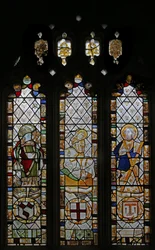 Fenêtre représentant Saint Patrick, Saint Georges, Saint André