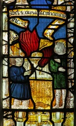 Fenêtre n°1 représentant Caïn et Abel faisant leurs offrandes