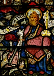 Fenêtre w24 représentant le Te Deum - Dieu le Père et Créateur