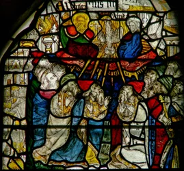 Fenêtre w25 représentant la Trinité et la Pentecôte