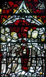 Fenêtre w3 représentant Judas recevant l