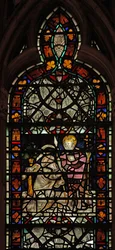 Saint Thomas le douteur; grisaille et bordure