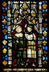 Vitrail avec deux figures
