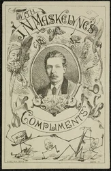 Avec les compliments de J. N. Maskelyne, c.1875