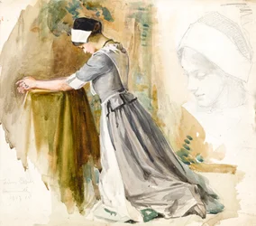 Femme en prière, vers 1917