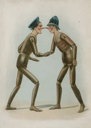 Marionnettes en bois d