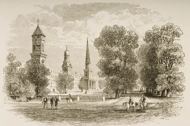 Yale College, New Haven, vers 1870, de 