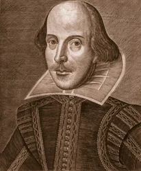 Portrait de William Shakespeare, gravé par Martin Droeshout (vers 1560-vers 1642), 1623