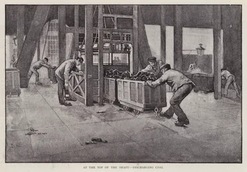 Déchargement de charbon au sommet d