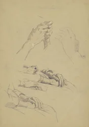 Six Études de Mains, vers 1870-90